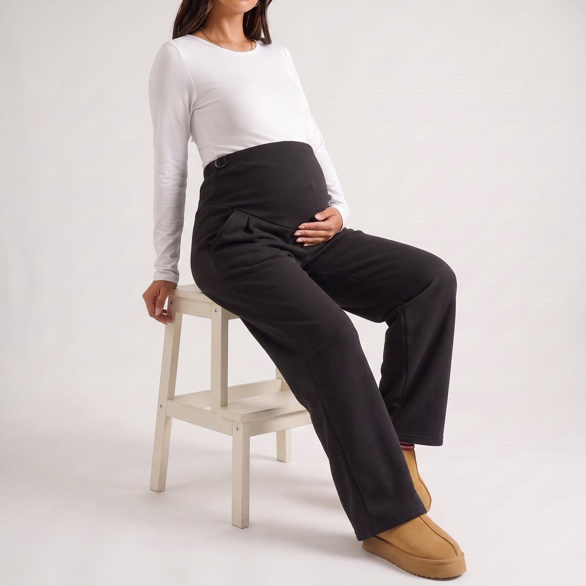 Pantaloni in Pile Premaman